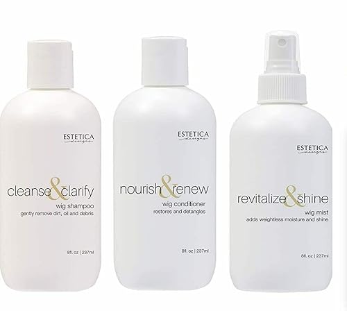 Estetica Designs Cleanse Wig Shampoo & Norish & Renew Conditioner & Wig Shine Beauty & Personal Care Estetica Designs