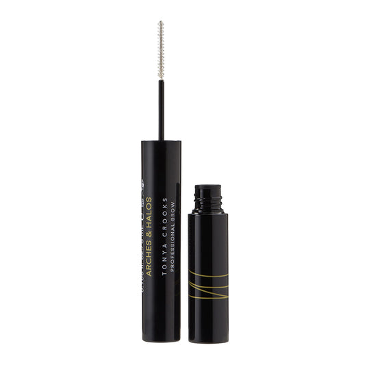 Arches and Halos Water Resistant Firm Hold Eyebrow Gel - Clear Brow Gel for Lasting Definition - Non Flaking Weightless Formula - Vegan - 0.1 oz