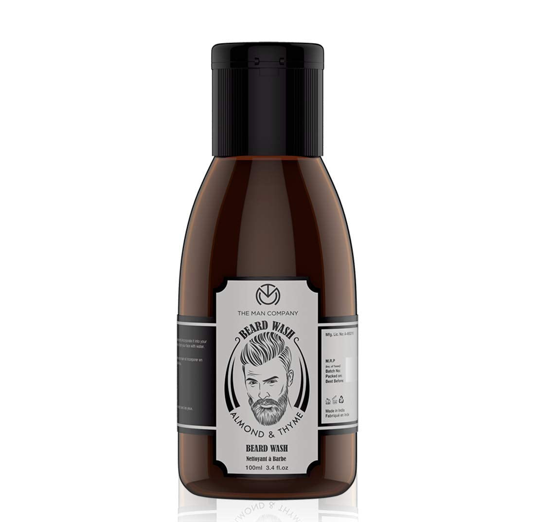 The Man Company Beard Care Kit with Beard Growth Oil, Beard Wash/Shampoo, Beard Wax with Almond & Thyme - 100% Natural Oil - Paraben & SLS Free Beauty and Personal Care The Man Company