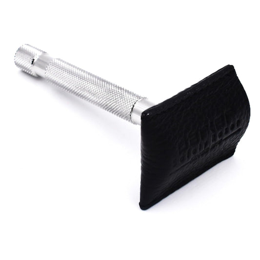 Parker Genuine Leather Safety Razor Travel Sheath - Black-Buffalo Leather, Hand?Stitched Protection Sleeve for DE/Butterfly/3?Piece Razors Beauty and Personal Care Parker Safety Razor