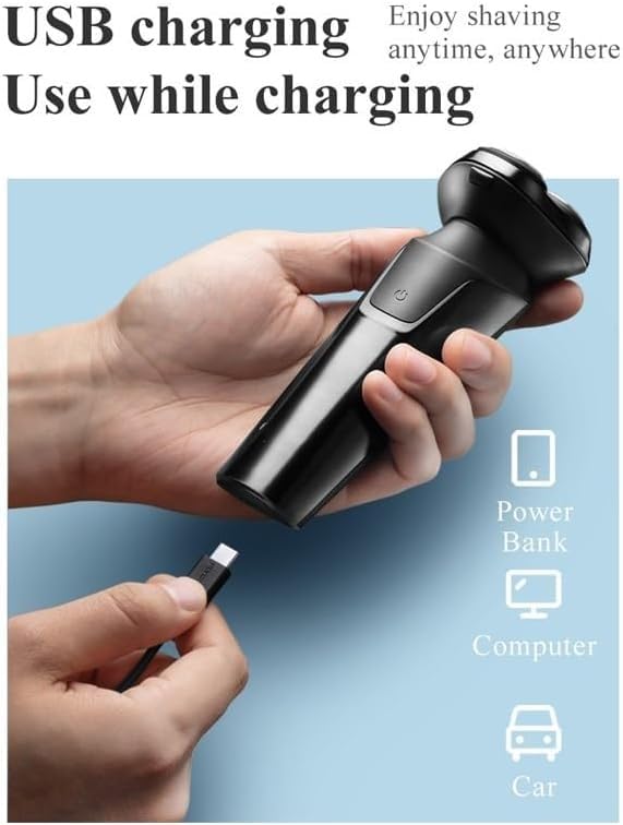 LEONYS Electric Shavers for Bald Men, Men Electric Shaver Smart IPX7 Waterproof Rechargeable Beard Razor Quick Charging Trimming Machine Beauty and Personal Care LEONYS