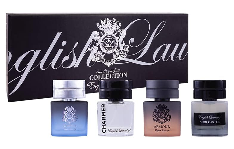 English Laundry Men's 20ml Coffret Collection, Throne, Armour, Noir Castle, Charmed EDP Beauty & Personal Care English Laundry