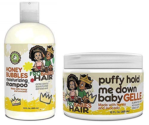 FroBabies Honey Moisturizing Shampoo 12oz, and Puffy Hold me down baby Gelle 12oz Beauty & Personal Care LadPemo