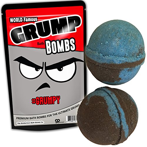 Giant Grump Bath Bombs XL Bath Balls Funny Bathbombs for Men Black and Blue Bath Fizzers Fun Old Man Gags Stocking Stuffers for Dads Grandpa Gags 2… Beauty & Personal Care The Bodacious Bath Co.