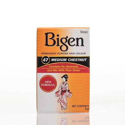 Bigen Powder Hair Color #47 Medium Chestnut .21 oz. (Case of 6) Beauty & Personal Care Bigen