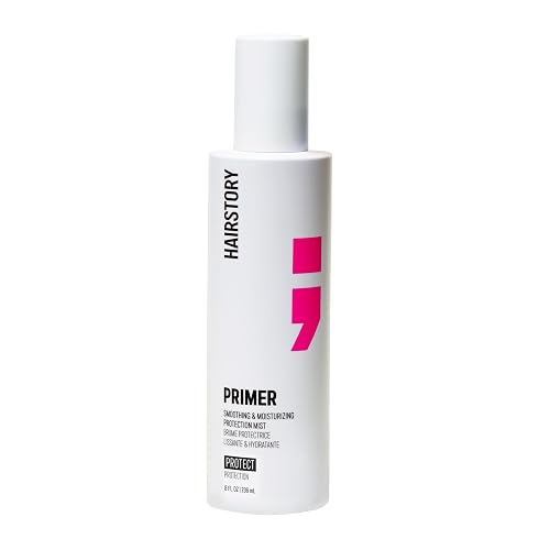 Hairstory Primer - Leave In Heat Protectant Spray for All Hair Types, UV Protection, Smoothing Detangler, Humidity Shield, Moisturizing Hair Mist, 8 Beauty & Personal Care Hairstory