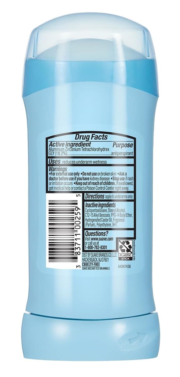 Suave, Antiperspirant Deodorant, Cocoa Butter & Shea, Invisible Solid, 2.6 Ounce Beauty and Personal Care Suave