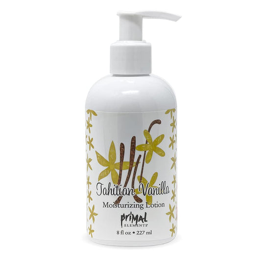 Primal Elements Body Lotion, Moisturizing Shea Butter Cream for Hands & Body, 8 oz - Tahitian Vanilla Beauty & Personal Care Primal Elements