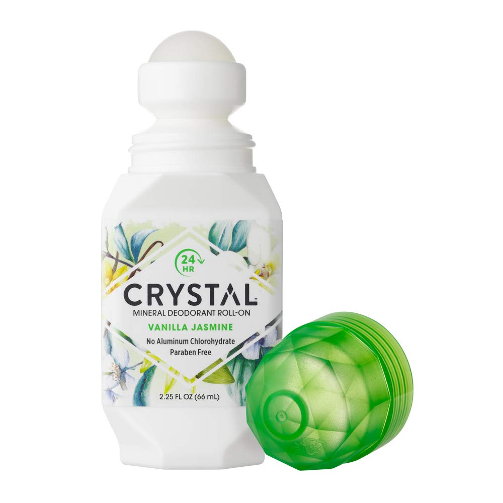 Crystal Mineral Deodorant Roll-On, Vanilla Jasmine, 2.25 oz (Pack of 4) Beauty and Personal Care Crystal Essence