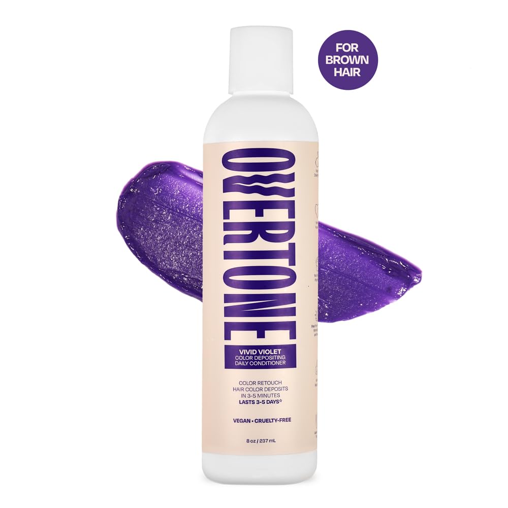 Overtone Daily Color Depositing Conditioner: 8oz Temporary Coloring Conditioner with Shea Butter & Coconut Oil, Refresh Color & Prevent Fading, Vegan Beauty & Personal Care oVertone