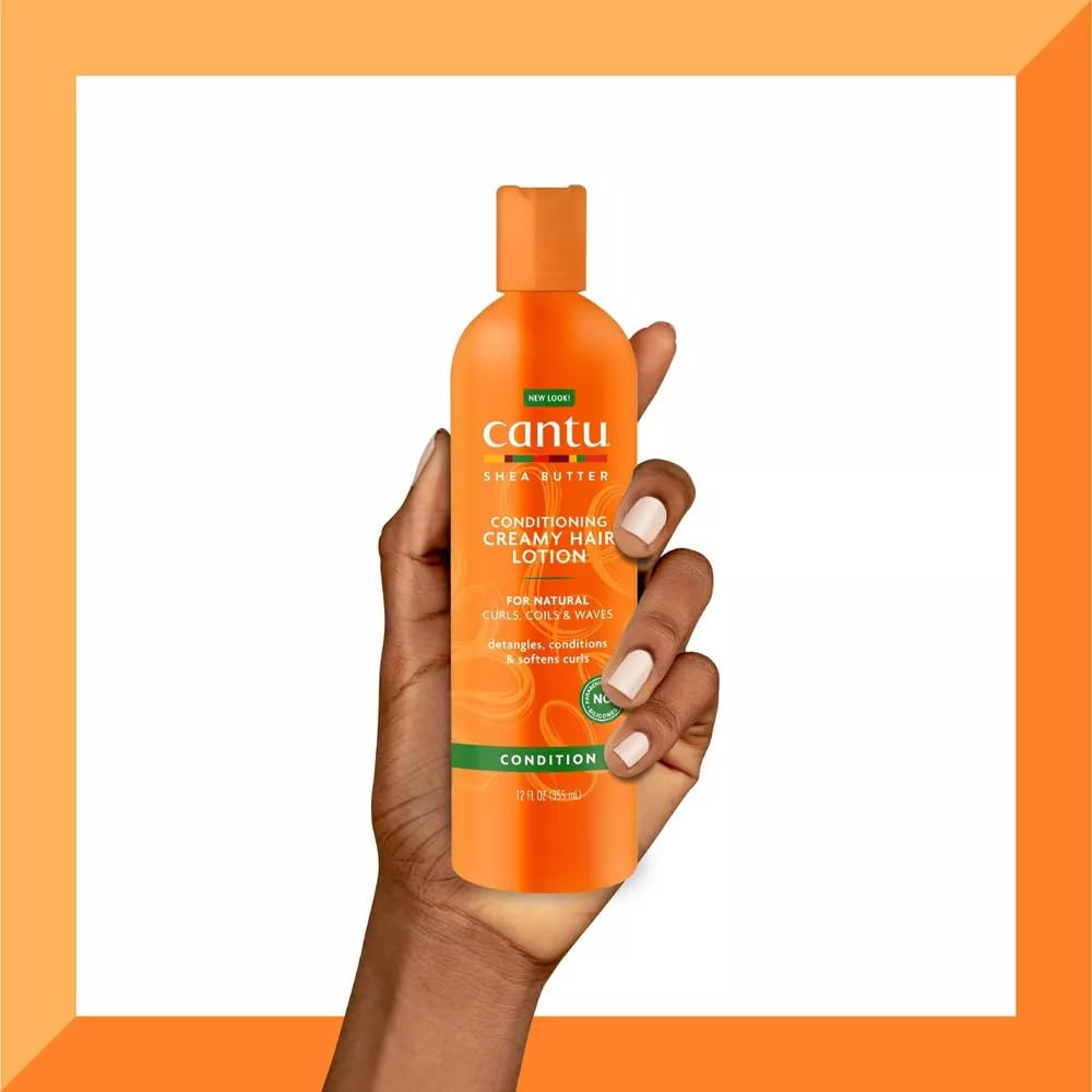 Cantu Shea Butter for Natural Hair Conditioning Creamy Hair Lotion, 12 Ounce (Pack Of 4)