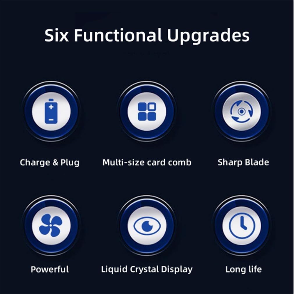 HBNOM Hair Clippers for Men Professional Cordless, Digital LCD Hair Trimmer, Stainless Steel Blades and Automatic Blade Sharpening, Hair Clippers Beauty and Personal Care HBNOM