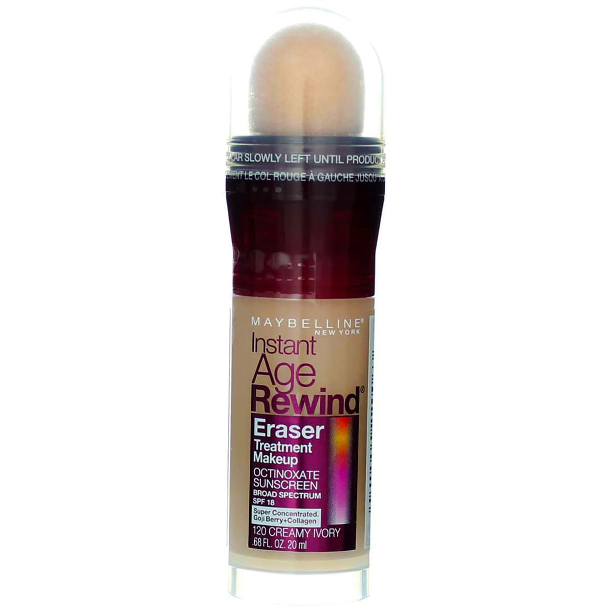 Maybelline New York Instant Age Rewind Eraser Treatment Makeup, Creamy Ivory [120] 0.68 oz (Pack of 2)