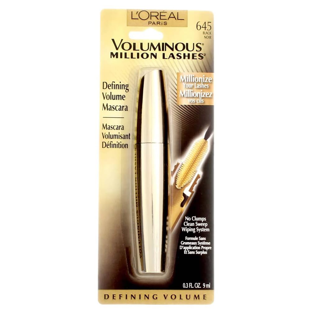L’Oreal ParisVoluminous Million Lashes Mascara, Black 645 Beauty & Personal Care L'Oreal Paris