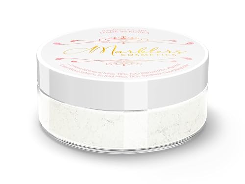 MARBLERS Fine Synthetic Mica Powder [Gleam White] 0.11oz (3g) | Highly Pigmented | Non-Toxic, Vegan, Cruelty-Free | Lip Gloss, Lipstick, Bath Bomb Beauty & Personal Care MARBLERS