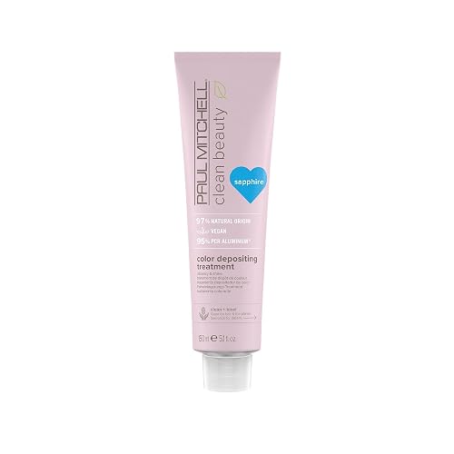 Paul Mitchell Clean Beauty Color-Depositing Treatment, For Refreshing + Protecting Color-Treated Hair, Sapphire, 5.1 fl. oz. Beauty & Personal Care Paul Mitchell