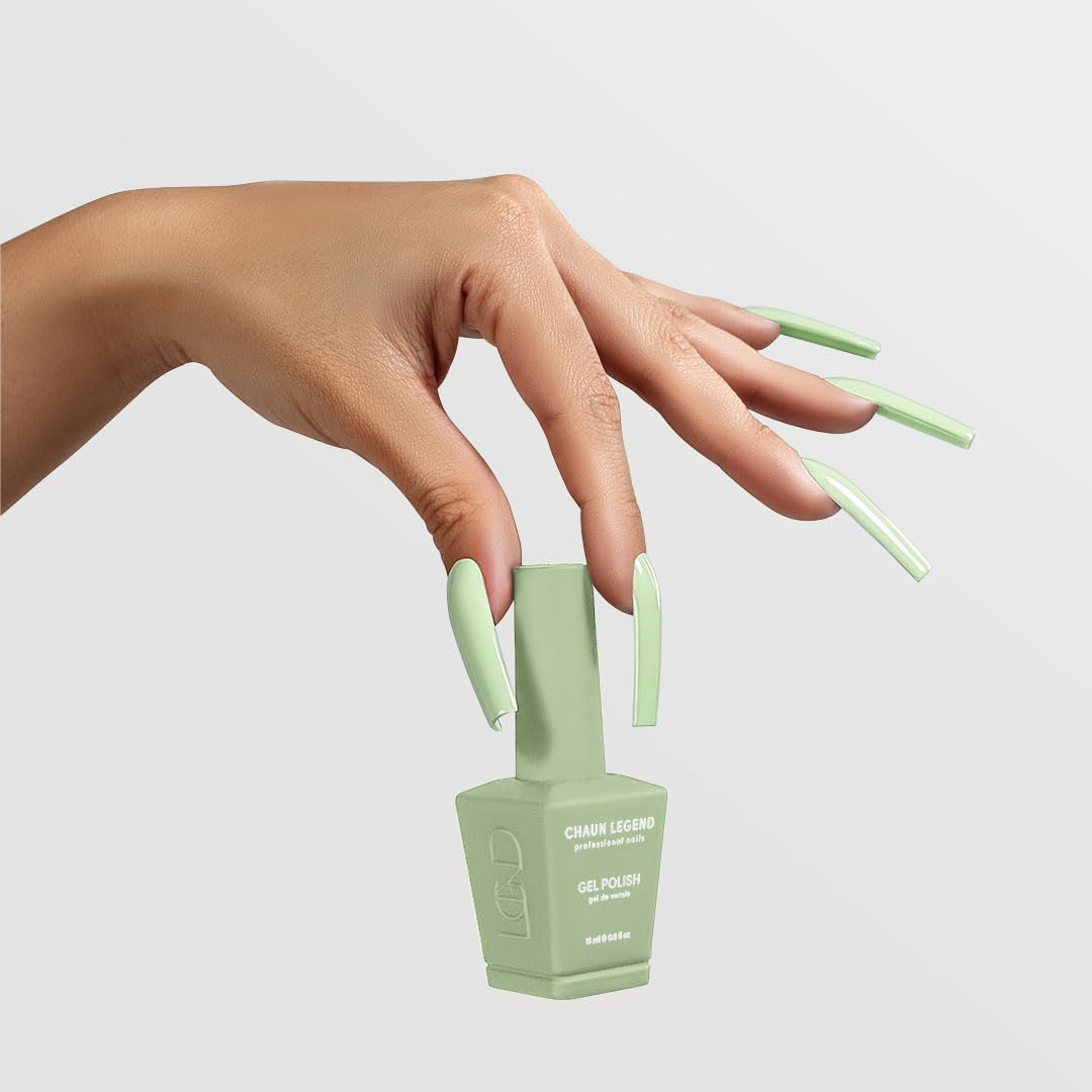 Chaun Legend UV Gel Nail Polish, 0.5 Ounce Long Lasting Salon Quality, Bubble Free Professional Manicures, Quick Dry, High Shine, Mint Condition