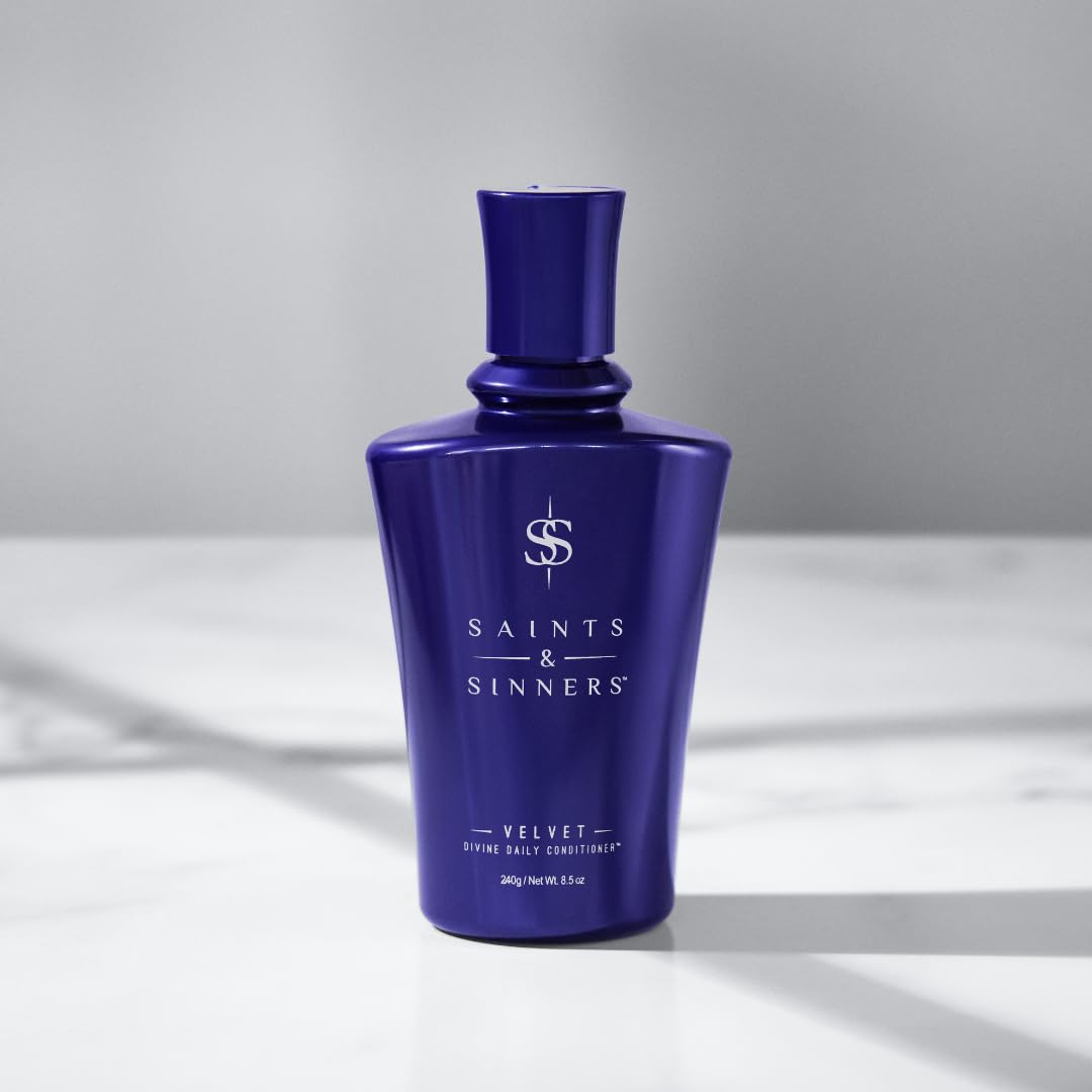 Saints & Sinners Velvet Divine Daily Conditioner for Dry, Moisture-Starved, Damaged Hair - Repair, Strengthen, Detangle & Eliminate Frizz. Beauty & Personal Care Saints & Sinners