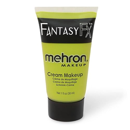 Mehron Makeup Fantasy FX Cream Makeup | Water Based | Halloween | Ogre Green Face & Body Paint For Adults 1 fl oz (30ml) (OGRE GREEN) | Made in the Beauty & Personal Care Mehron