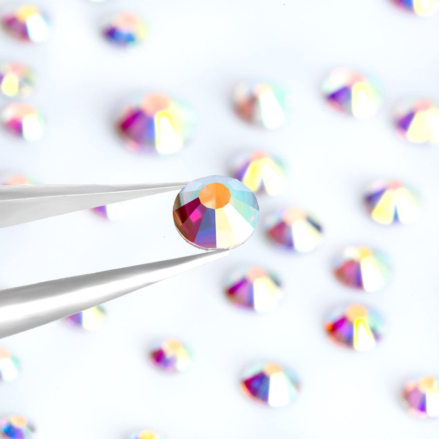 4968Pcs Colorful Flatback Rhinestones for Bedazzling, 1.5-4mm White AB Small Rhinestones Kit, Flat Back Glass Crystals Gems Diamonds for Crafts Beauty & Personal Care MYYKO