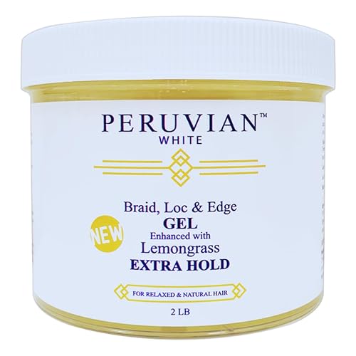 Peruvian white Braids N Lox Braid, Loc & Edge Braiding Gel EXTRA HOLD for Relaxed & Natural Hair, 2 LBS. (Lemongrass) Beauty & Personal Care Peruvian white