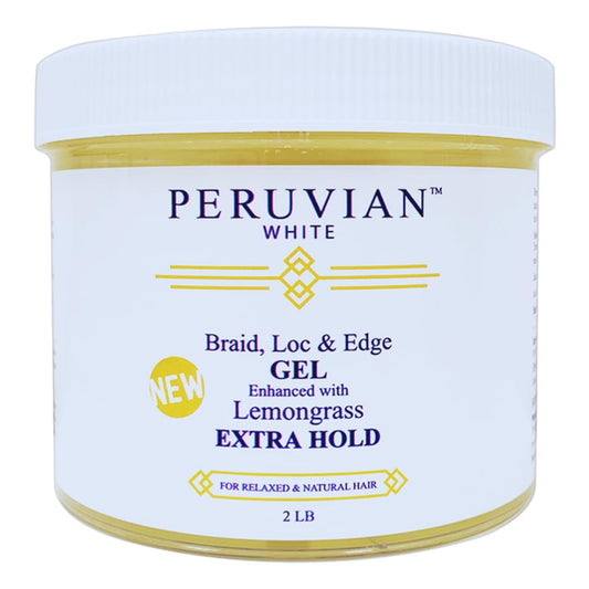 Peruvian white Braids N Lox Braid, Loc & Edge Braiding Gel EXTRA HOLD for Relaxed & Natural Hair, 2 LBS. (Lemongrass) Beauty & Personal Care Peruvian white