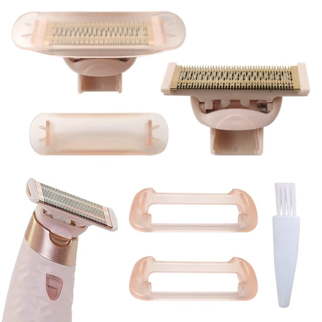 2Pcs Razor Replacement Heads Compatible for Flawless Nu Razor, Rose Gold Plated Body Hair Remover Replacement Head with Covers Compatible Beauty and Personal Care USonline911