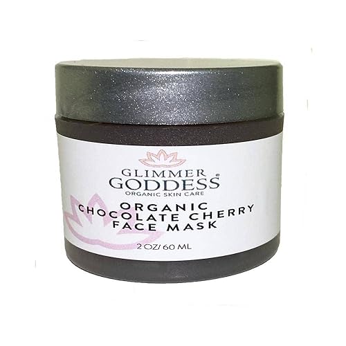 Simply Radiant Beauty Glimmer Goddess Organic Exfoliating Chocolate Cherry Face Mask, Hydrates and Brightens Facial Skin 2 oz Beauty & Personal Care Simply Radiant Beauty