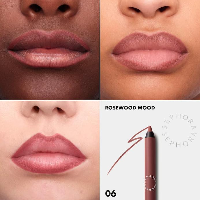 SEPHORA COLLECTION Colorful 8HR Longwear Transferproof Lip Liner - 06 Rosewood Mood (matte rosewood nude) - 0.04 oz / 1.2 g Beauty & Personal Care SEPHORA