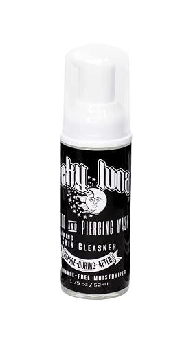 LuckyLuna Foaming Tattoo & Piercing Wash, Green Soap Replacement, All Purpose Moisturizing Wash for Artist Application + Aftercare, 1 unit of 1.75oz Beauty & Personal Care LuckyLuna