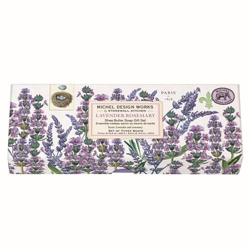 Michel Design Works Shea Butter 3 Soap Gift Set - Lavender Rosemary Beauty & Personal Care Michel Design Works