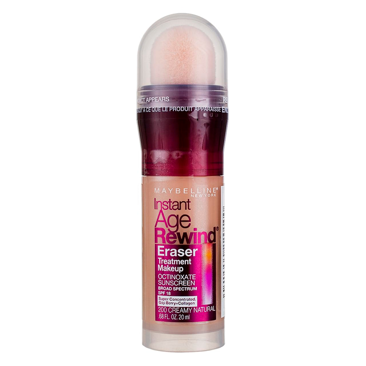 Maybelline New York Instant Age Rewind Eraser Treatment Makeup, Creamy Natural [200] 0.68 oz (Pack of 9)