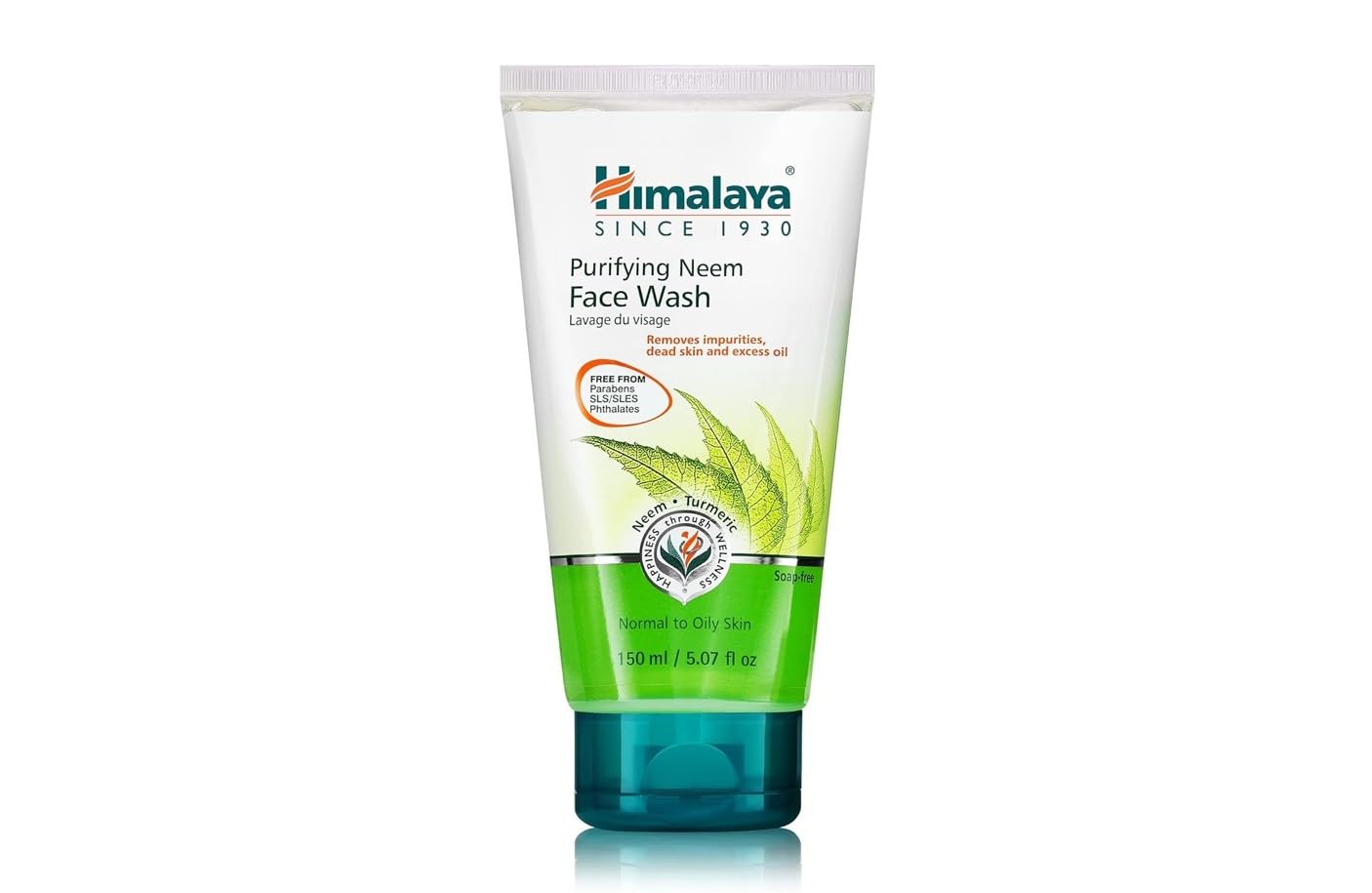 Himalaya Purifying Neem Face Wash, Normal to Oily Skin, Turmeric, Vegan, Cruelty Free, Soap and Paraben Free, Dermatologically Tested, SLS/SLES Free Beauty & Personal Care Himalaya