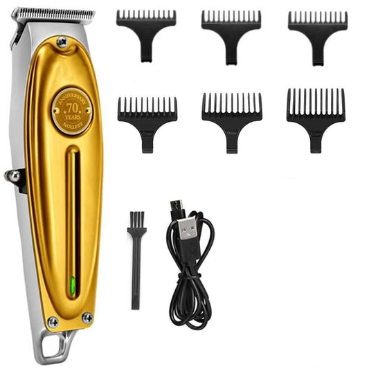 GLESVOWIO Mens Hair Clippers Professional Beard/Hair Trimmer with Bald Blade Hair Clippers for Men Stylists and Barbers Cordless Rechargeable(Gold) Beauty and Personal Care GLESVOWIO