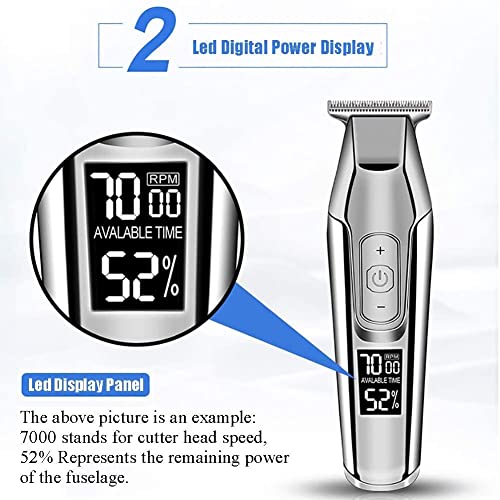 GLESVOWIO Hair Clippers Barber Professional Hair Clipper LCD Display 0mm Baldheaded Beard Hair Trimmer for Men Electric Hair Cutting Machine Beauty and Personal Care GLESVOWIO