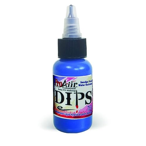 ProAiir Face and Body Painting Makeup - Brush on DIPS 1oz (30ml) Blue Beauty & Personal Care ShowOffs Body Art