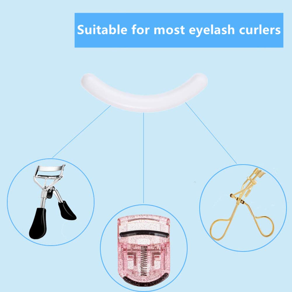 24 Pcs Curler Refill Eyelash Curler Refill Pads Silicone Rubber Soft Curler Replacement Refills Pads for Universal Eyelash Curler (White) Beauty & Personal Care Anzline
