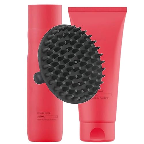 Invigo Brilliance Shampoo & Conditioner Set + M Hair Designs Scalp Brush (Bundle) - Color-Safe, Shine-Enhancing, Sulfate-Free Hair Care for Normal Beauty & Personal Care M Hair Designs