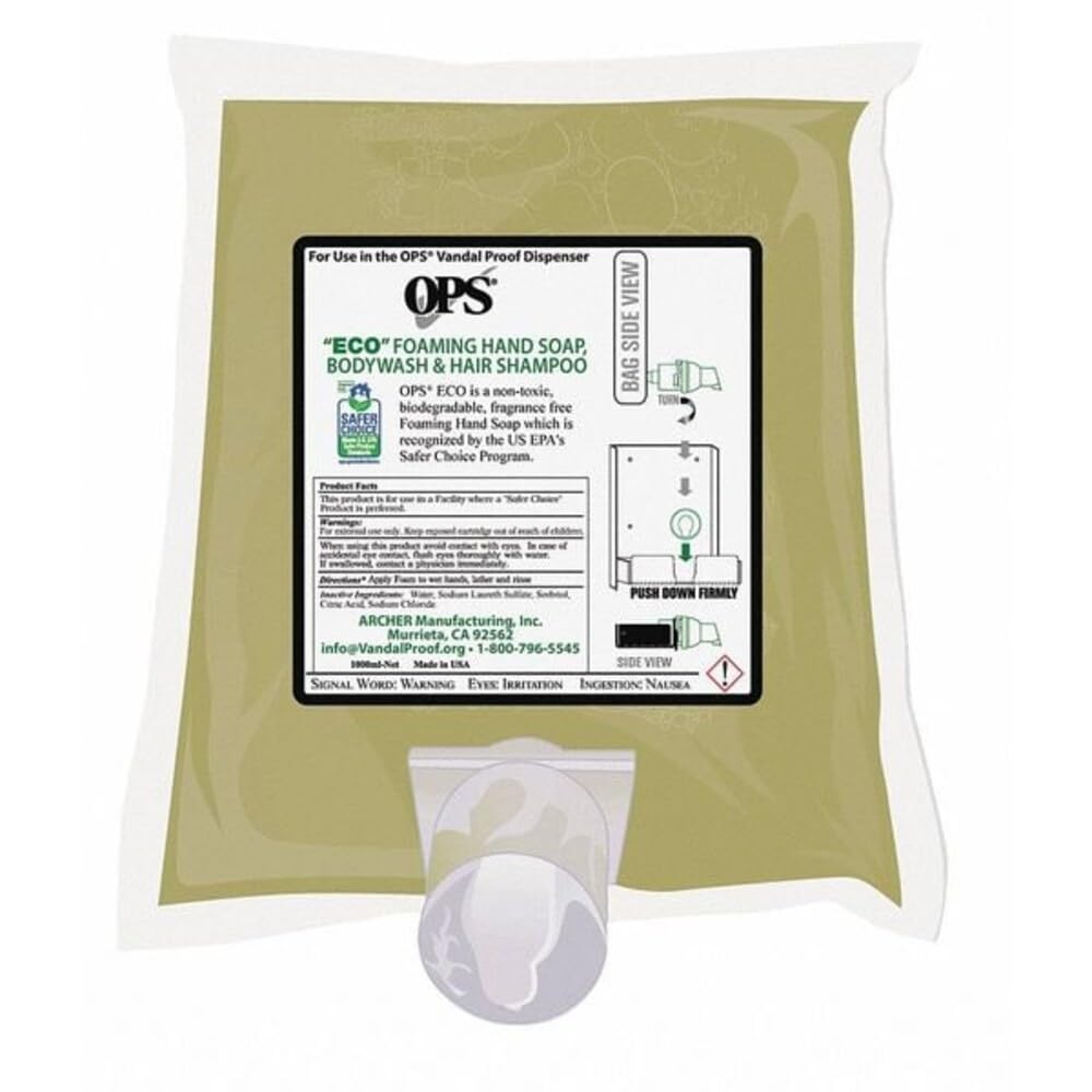 OPS 1000 mL Citrus Foam Eco Green Hand Soap Beauty & Personal Care OPSOBJECTS