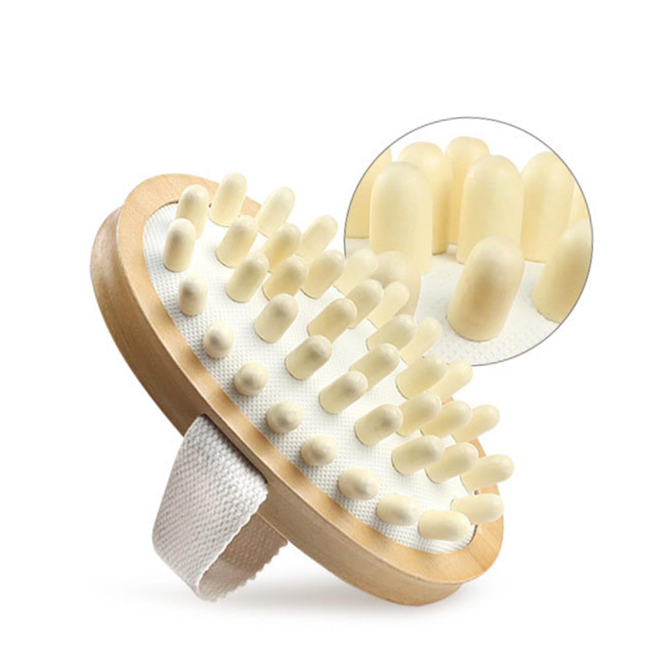 Beaupretty Wooden Spa Handheld Cushion Body Brush for Exfoliating Tool for Smooth Skin Invigorate Circulation Lymphatic Flow for Post Shower Use Beauty and Personal Care Beaupretty