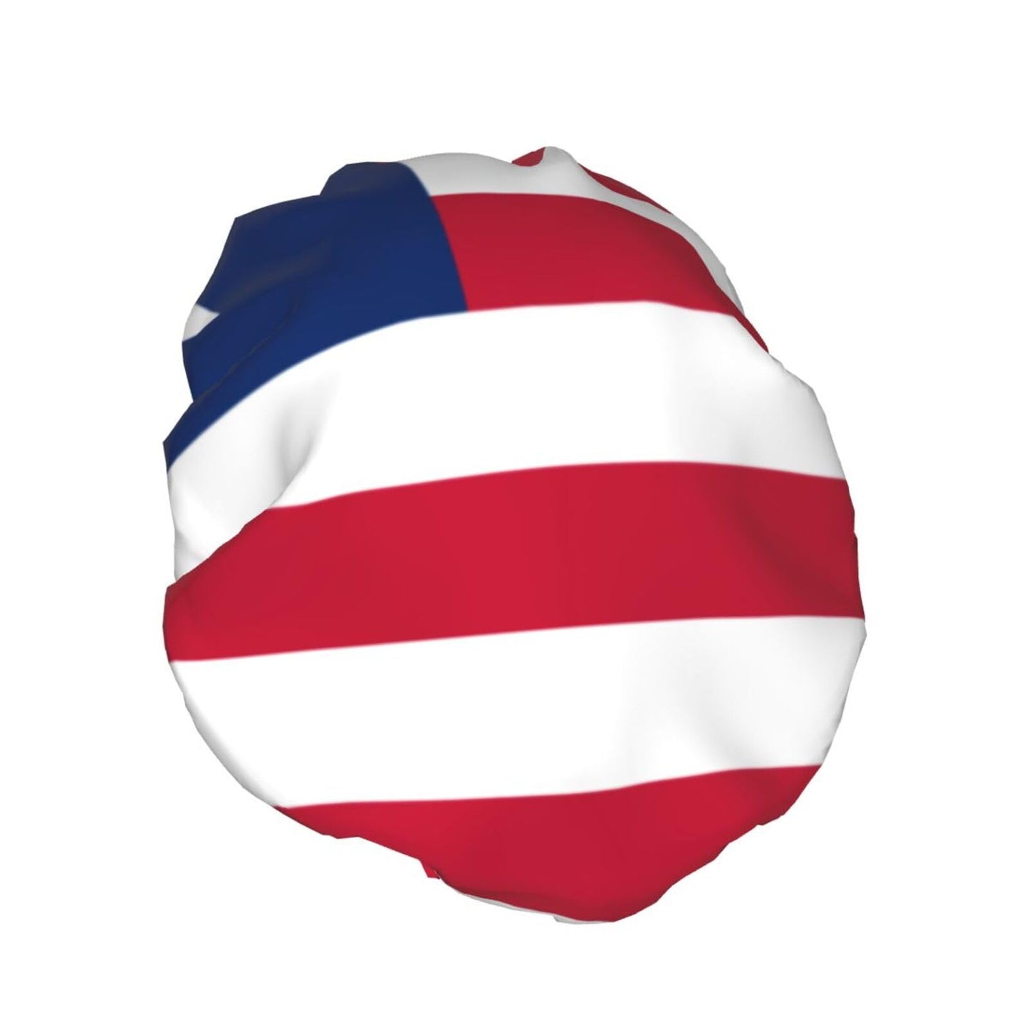 Liberia Flag Prints Shower Cap Double Layer Lined Waterproof Bathing Shower Hat Beauty and Personal Care Hayyett