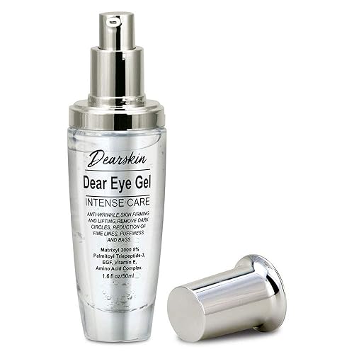 Dearskin Eye Gel Dark Circles and Puffiness, Soft & Smooth Eye Gel for Dark Circles and Wrinkles with Matrixyl 3000 8% Aloe Vera and Botanical Beauty & Personal Care Dearskin