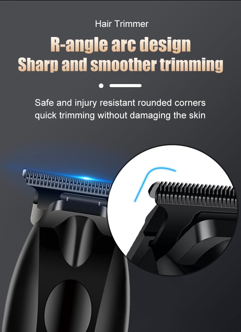 QDKVTNDJZ Professional Hair Clippers for Men, Cordless Cutting, Beard Trimmer with LED Display and 3 Limit Combs, Rechargeable Electric Machine Beauty and Personal Care QDKVTNDJZ