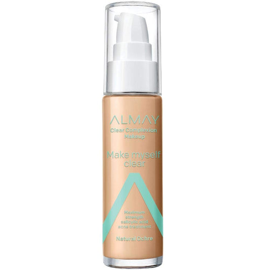 Almay Clear Complexion Makeup, Matte Finish Liquid Foundation with Salicylic Acid, Hypoallergenic, Cruelty Free-Fragrance Free, Dermatologist Tested,
