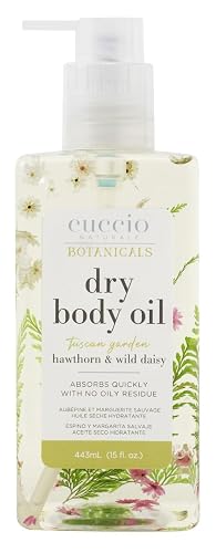 Cuccio Naturale Hydrating Dry Body Oil - Hawthorn & Wild Daisy, Fast?Absorbing Non?Greasy Moisturizer for Soft Radiant Skin, 15 fl oz Beauty & Personal Care Cuccio