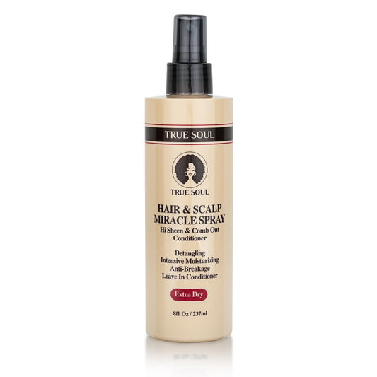 TRUE SOUL Hair and Scalp Miracle Spray Leave-In Conditioner & Detangler for Braids, Locs, Curly & Textured Hair with Castor Oil, Moisturizing Spray Beauty & Personal Care TRUE SOUL