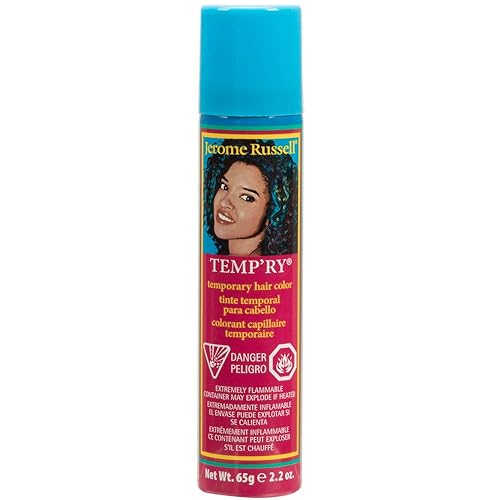 Jerome Russell Intense Blue Spray-On Hair Dye - Fast-Drying, Non-Sticky, Vivid Color for Travel, 2.2 oz Beauty & Personal Care Jerome Russell