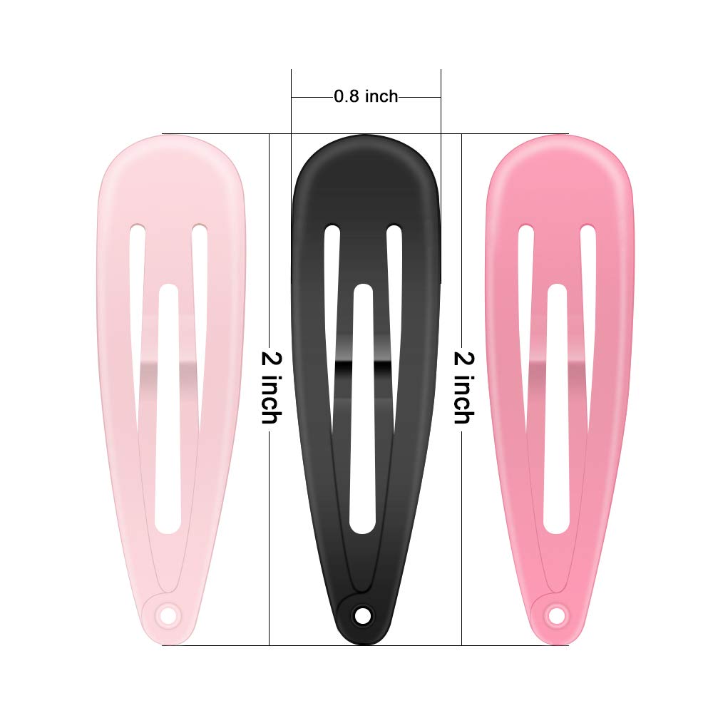 Hair Clips, ECADY (100-Pack 20 Colors) Non-Slip Snap Barrettes for Girls, Women, Kids - 2 Inch Beauty & Personal Care ECADY