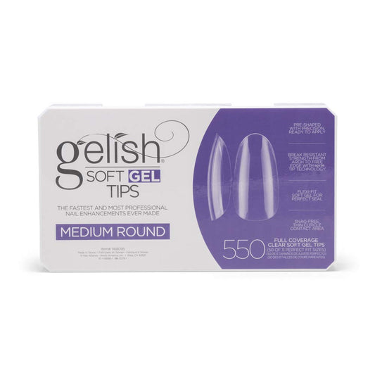 Gelish Soft Gel™ Tips Press on Nails Extension - Medium Round, 550 Count