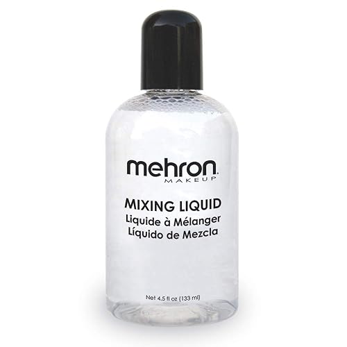 Mehron Makeup Mixing Liquid | Water Resistant For All Day Wear | Multi-Use Makeup Transformer | Eyeliner Mixing Medium | Clear 4.5 fl oz (133 ml) Beauty & Personal Care Mehron